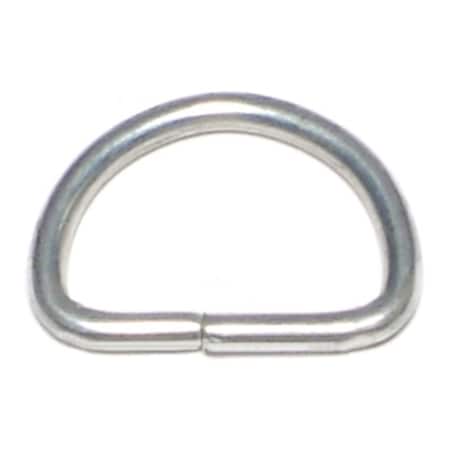 Midwest Fastener 1/8" x 5/8" Zinc Plated Steel D-Rings 20PK 68625